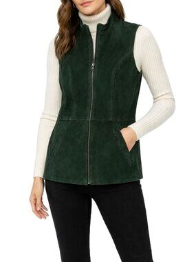Skotts Washable Suede Full Zip Vest
